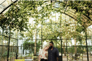 Couple in a green house in Cape Town